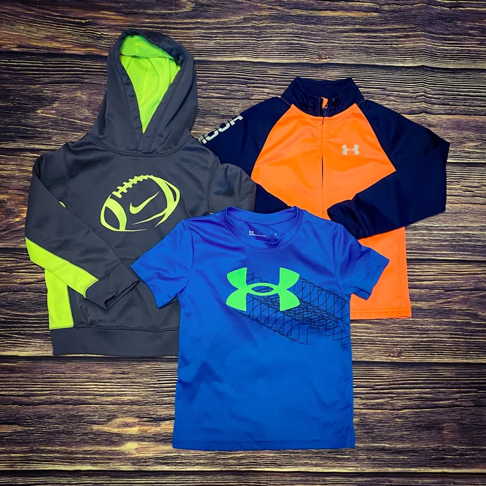 Bundle of Under Armour boys jacket hoodie shirt size 6 - Picture 1 of 7